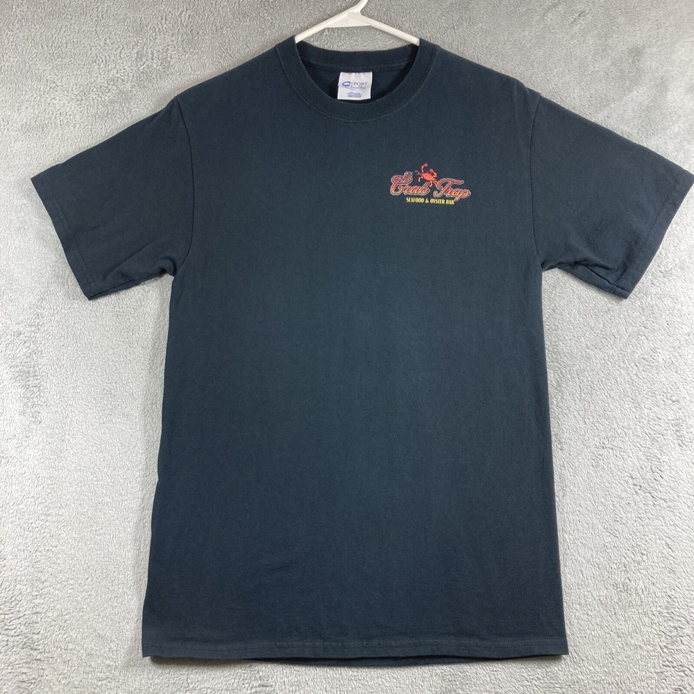 Florida Graphic Tee Shirt Adult Small Black The Crab Trap Seafood Oyster Bar - Picture 3 of 10